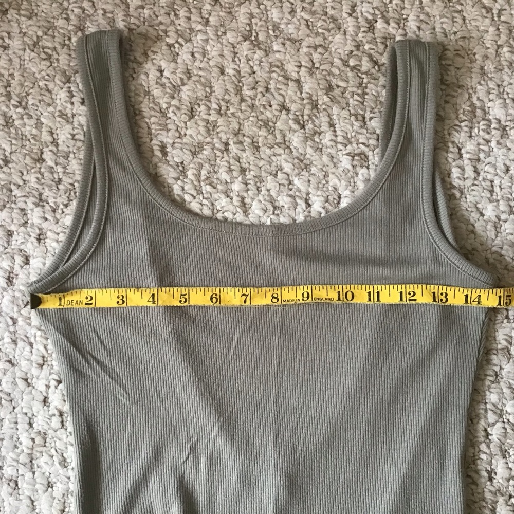 💥3/$10 Sage Green Ribbed Bodysuit - Picture 3 of 6